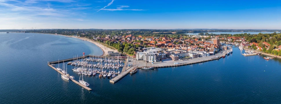 Eckernförde, hier mit Blick auf die Hafenspitze, ist der Forschungsraum im Projekt "Eckernförder Bucht 2030", © ETAG (Stadtmarketing Eckernförde)