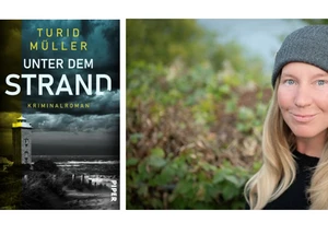 Buchcover mit dem Titel Unter dem Wasser, rechts daneben ist ein Portrait von der Autorin