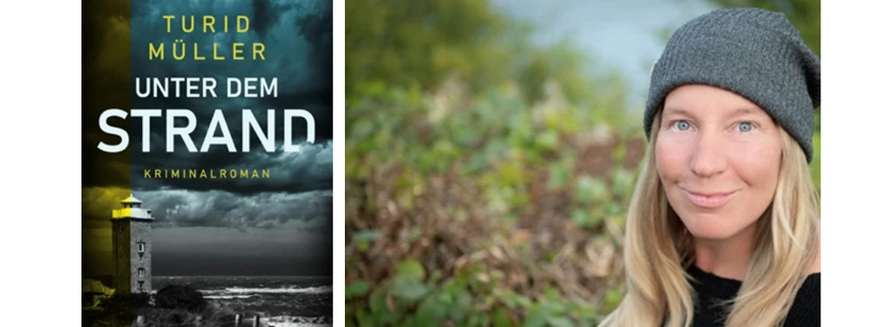 Buchcover mit dem Titel Unter dem Wasser, rechts daneben ist ein Portrait von der Autorin