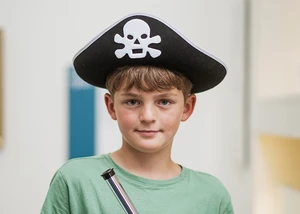 Kind mit Piratenhut