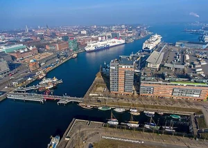Die Innenförde der Stadt Kiel aus der Luft