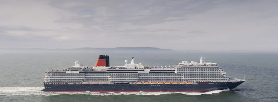 Die Queen Anne beim Einlaufen in Southampton, Großbritannien, © Cunard Line