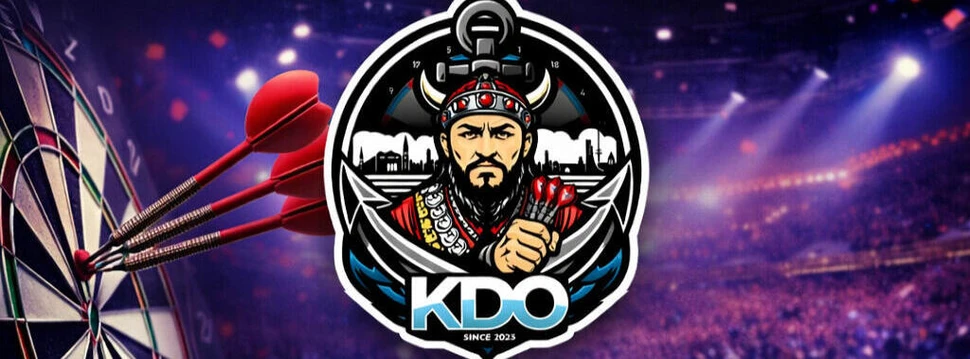 Ein Plakat, das auf eine Veranstaltung im Kieler Max Nachttheater hinweist, das im Juni stattfindet und bei dem es um Dartsport geht