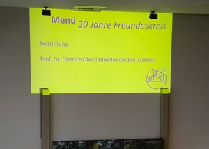 Grußwort zum 30 jährigen Jubiläum des Freundeskreis Botanischer Garten, der sich um die kulturelle Vielfalt des Botanischen Gartens der CAU Kiel kümmert