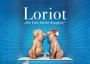 Cartoon von zwei Männer in einer Badewanne, die sich gegenseitig angucken