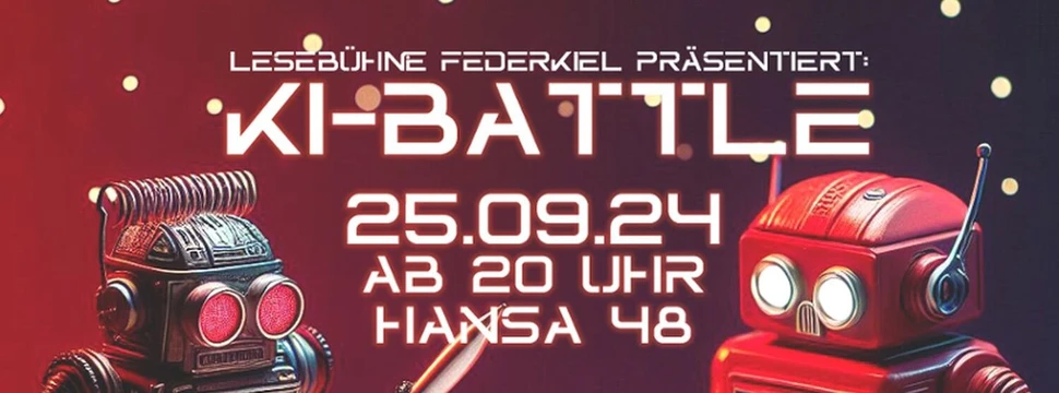 KI-Battle Eventposter, © Lesebühne Federkiel