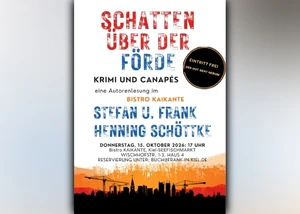 Plakat zu einer Lesung Stefan U. Frank und Henning Schöttke in Kiel