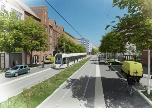 Südliche Holtenauer Straße: Tram, © Landeshauptstadt Kiel