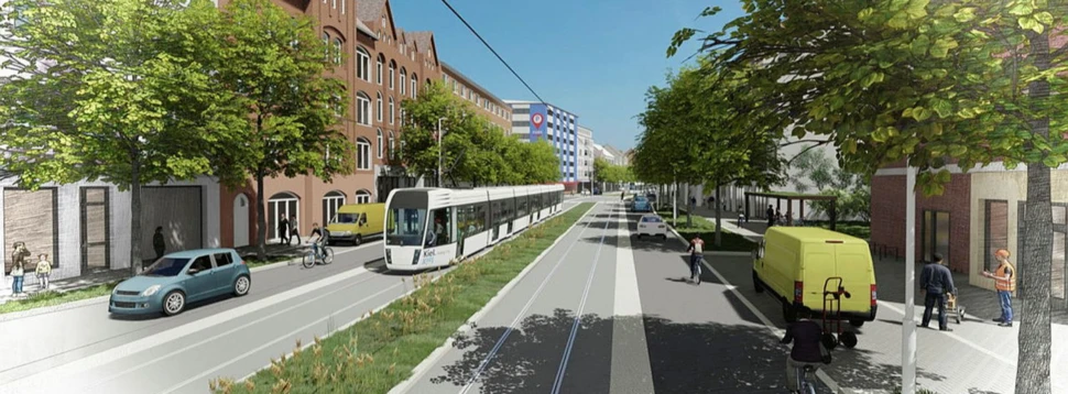 Südliche Holtenauer Straße: Tram, © Landeshauptstadt Kiel