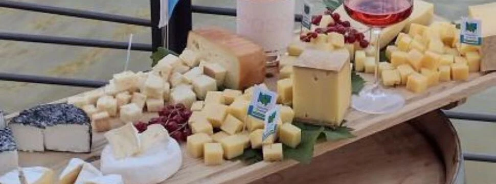 Käse Platte mit Wein