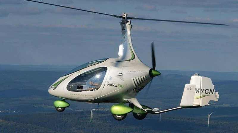 Gyrocopter in der Luft