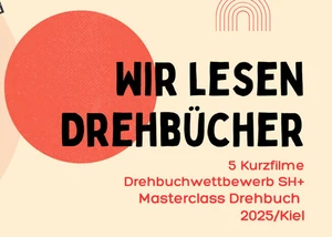 Ein Plakat, auf dem für einen Nachmittag geworben wird, bei dem Drehbücher gelesen werden und darüber diskutiert wird